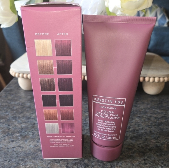 Kristin Ess Color Depositing Conditioner 6.7 Oz Dark Mauve Semi-Permanent - Picture 3 of 7
